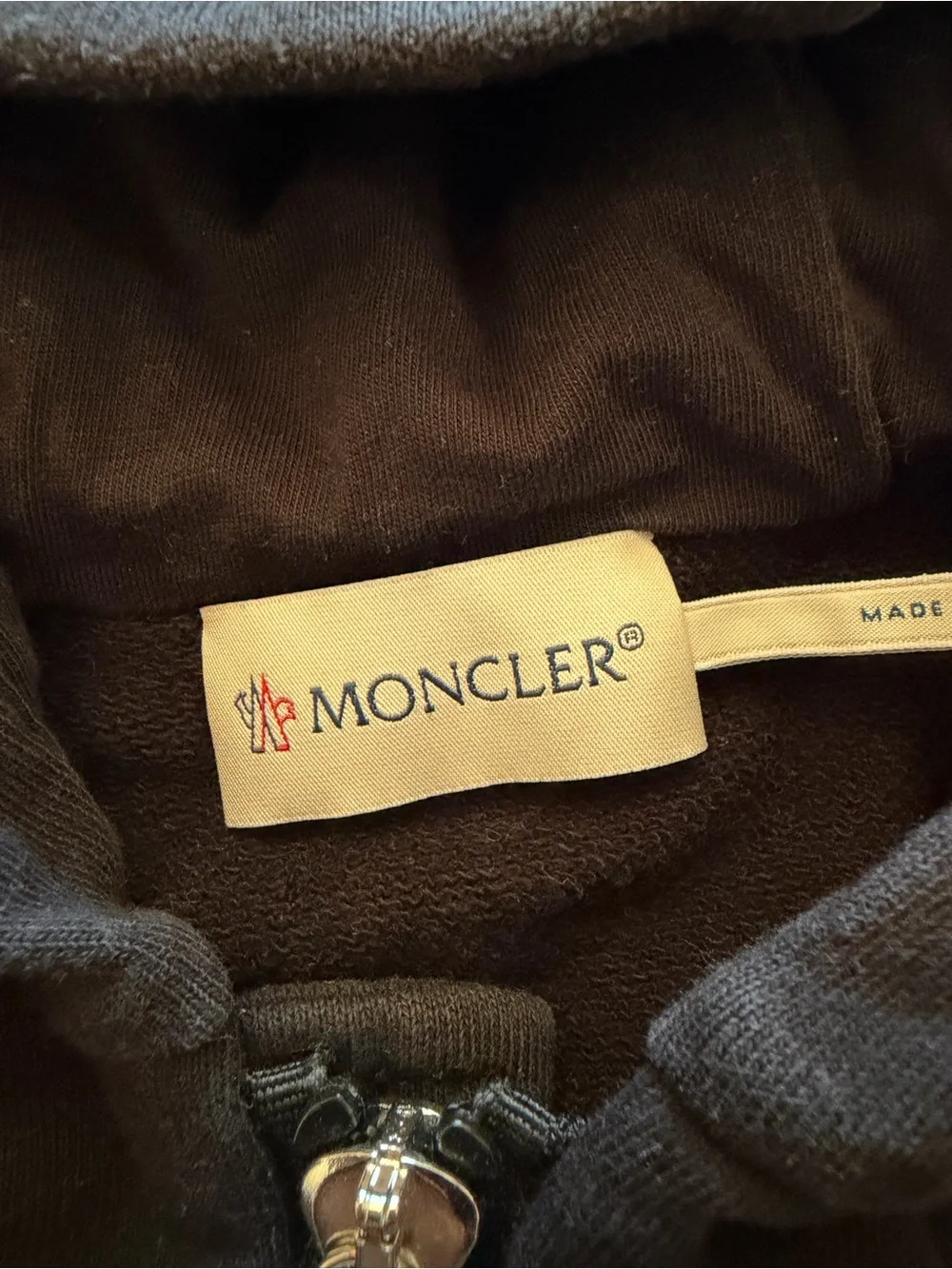 Moncler Kids Black Hoodie Tracksuit with Red Stripe - Picture 3 of 6